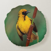 村の織女が葦に乗って呼び出す ラウンドクッション (裏面)