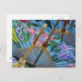 村の色彩の鮮やか飾り傘 ポストカード (正面/裏面)