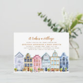 村の赤ん坊のシャワー男女兼用が必要だ 招待状 (スタンド正面)