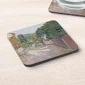 村の車線(キャンバスの油) コースター (左側)