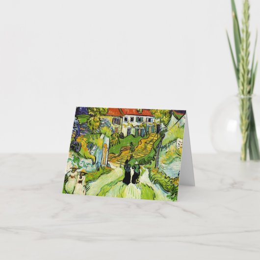 村の通りおよびステップ サンキューカード (正面)