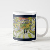 村の通りとオーバーの階段と姿 ジャンボコーヒーマグカップ (右)