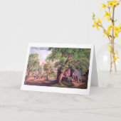 村の鍛治屋の挨拶状 カード (黄色い花)