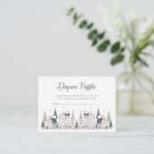 村の雪の赤ん坊のシャワーお洒落が必要 エンクロージャーカード (スタンド正面)