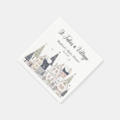 村の雪の赤ん坊のシャワーお洒落が必要 スタンダードカクテルナプキン (角)