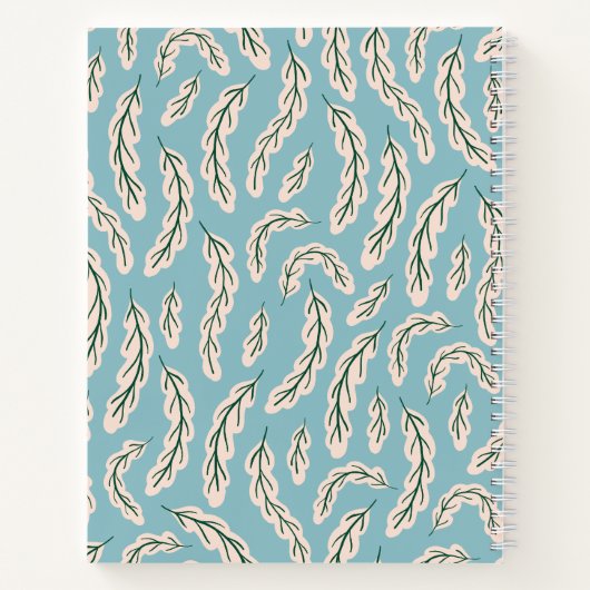 村の青いベビーシャワーのゲストブックを取る ノートブック (裏面)