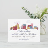 村の青い男の子の赤ん坊のシャワーを浴びる 招待状 (スタンド正面)