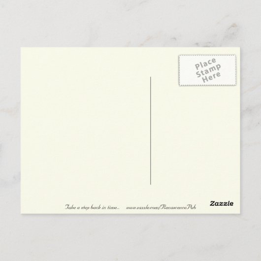 村の風景の水の色絵画のポストカード! ポストカード (裏面)