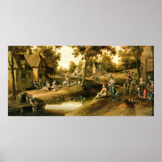 村の風景 ポスター (正面)