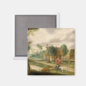 村の風景 マグネット (正面/裏面)