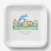 村の養子縁組にIVFの赤ちゃんシャワーが必要 ペーパープレート (正面)