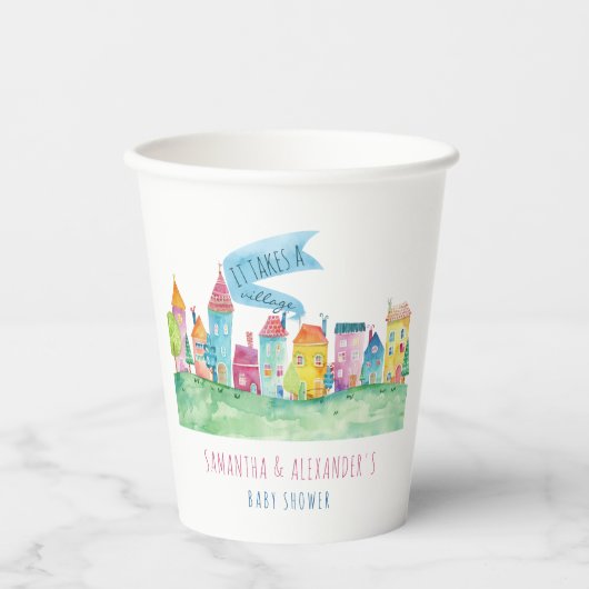 村の養子縁組にIVFの赤ちゃんシャワーが必要 紙コップ (正面)