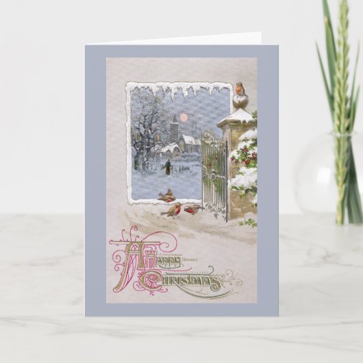 村へのゲートのヨーロッパのロビン シーズンカード (正面)