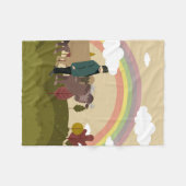 村へ行く途中で フリースブランケット (正面(横))