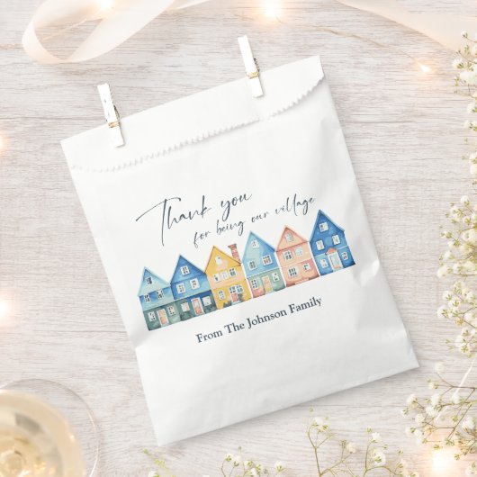 「村を取る」ありがとうシャワー フェイバーバッグ (クリップ留めされた状態)
