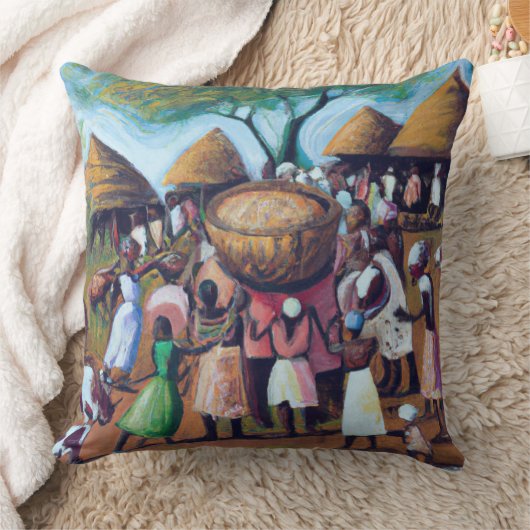 村を取る クッション (ブランケット)