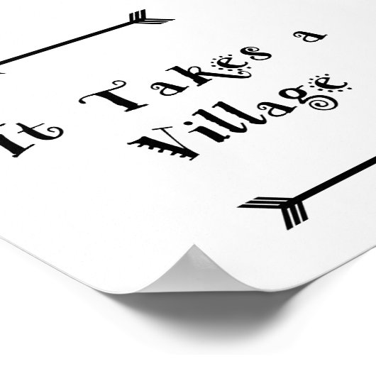 村を取る – 子育て採用 ポスター (角)