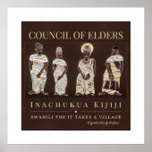 村を取る – 部族のアフリカの伝統フレーム ポスター (正面)