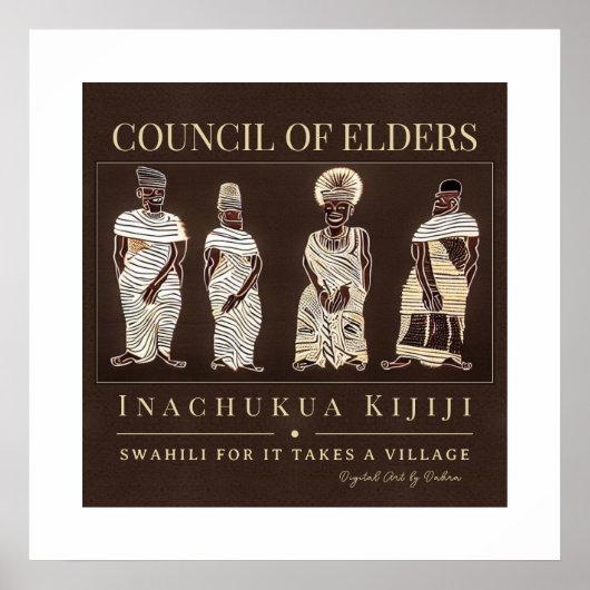 村を取る – 部族のアフリカの伝統フレーム ポスター (正面)
