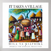 村を取る – 部族のアフリカの伝統フレーム ポスター (正面)