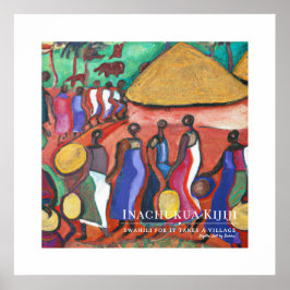 村を取る – 部族のアフリカの伝統フレーム ポスター