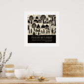 村を取る – 部族のアフリカの伝統フレーム ポスター (キッチン)