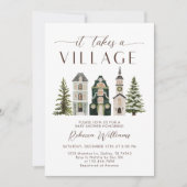 村を挙げてのクリスマスベイビーシャワー 招待状 (正面)