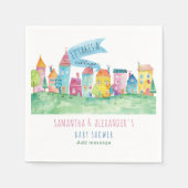 村を挙げての養子縁組・里親・ママになるための不妊治療・ベビーシャワー スタンダードカクテルナプキン (正面)