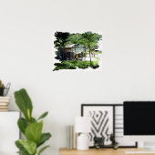 村を散歩する ポスター (ホームオフィス)