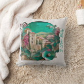 村イタリアン紙彫刻 クッション (ブランケット)