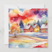 村カラフルの水彩画 シーズンカード (正面)