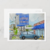 村クリーナーズウォーター色はがき！ ポストカード (正面/裏面)