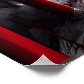 村中国の雪の山 | AI Art ポスター (角)