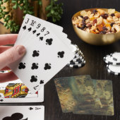 村人たちが森を見つめる冬の風景 トランプ (インサイチュ)