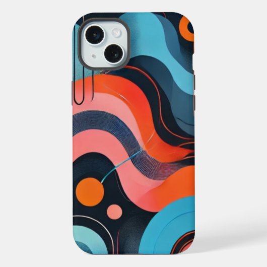 村木アクセサリー鮮やかな流れ iPhoneケース (裏面)