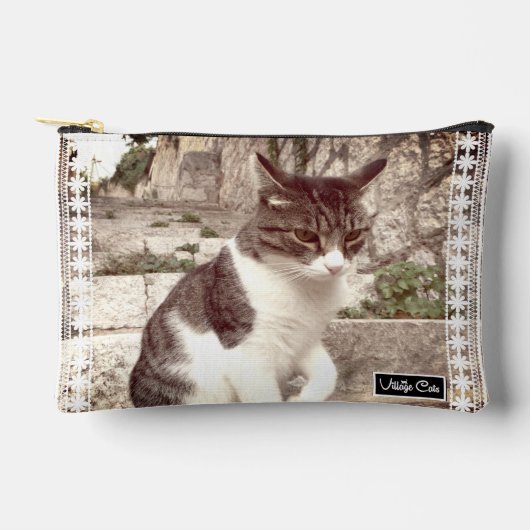 村猫エッセンシャルパウチ(L) アクセサリーポーチ (正面)