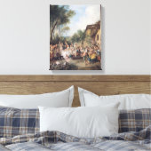 村結婚の祭り キャンバスプリント (インサイチュ (寝室))