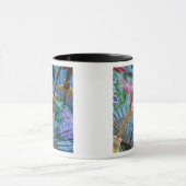 村色彩の鮮やかの手の傘 マグカップ (中央)