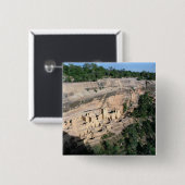 村落のインドの崖に建てられた家 缶バッジ (正面&裏面)