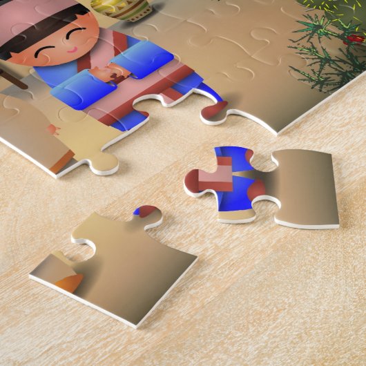 村落 ジグソーパズル (側面)