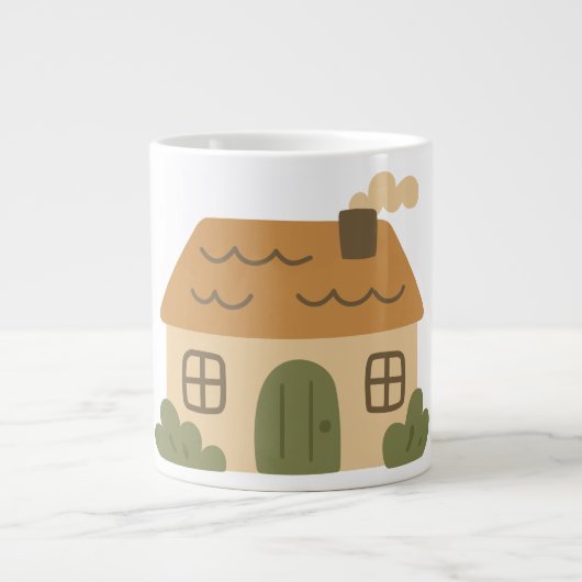 村, 家庭, 田舎 ジャンボコーヒーマグカップ (正面)