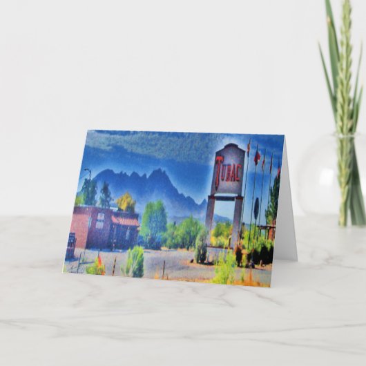 村、Tubacのアリゾナの挨拶状 カード (正面)