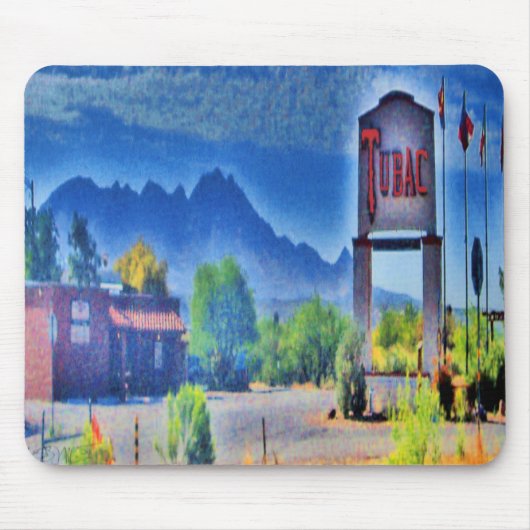 村、Tubacのアリゾナのmousepad マウスパッド (正面)