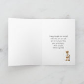 杖が付いている鋳造物の腕の外科挨拶カードくま カード (内部)