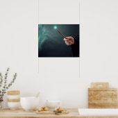 杖でファンタジーを作る魔法ウィザード。 ポスター (キッチン)