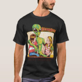 杖と賢い魔法を使うウィザードオリーブ Tシャツ (正面)