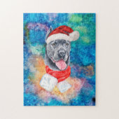 杖のコルソは犬のクリスマスを育てる ジグソーパズル (縦)