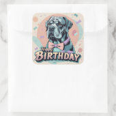 杖のコルソカラフル犬 スクエアシール (バッグ)