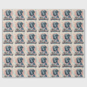 杖のコルソカラフル犬 ラッピングペーパー (フラット)