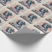 杖のコルソカラフル犬 ラッピングペーパー (角)